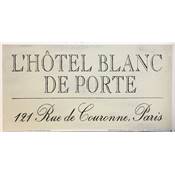 Affichette "L'htel blanc dtail"