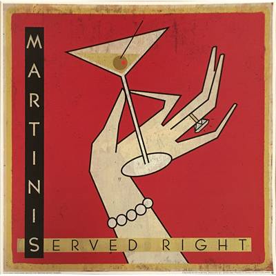 Affiche "Martinis served"