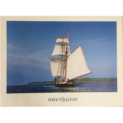 Affiche Bretagne bateau