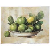 Affichette "Green apples in bowl"